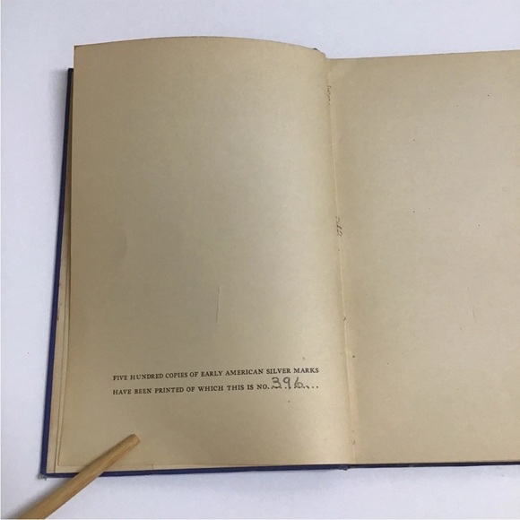 Early American Silver Marks Book RARE 1936 LTD EDITION (396 of 500) Hardcover - Picture 3 of 16